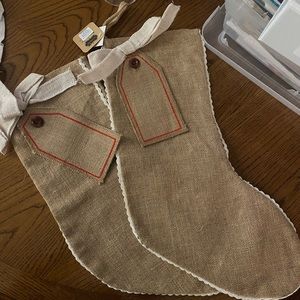 Burlap Christmas Stockings